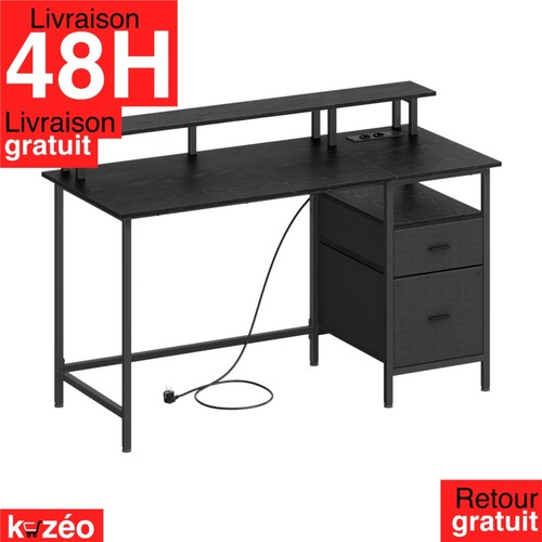 Vasagle bureau gaming 140x60 - bureau,