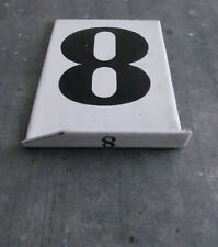 Antique Enamel Plaque No. 8. Price indicator. Gasoline pump? Diesel? 