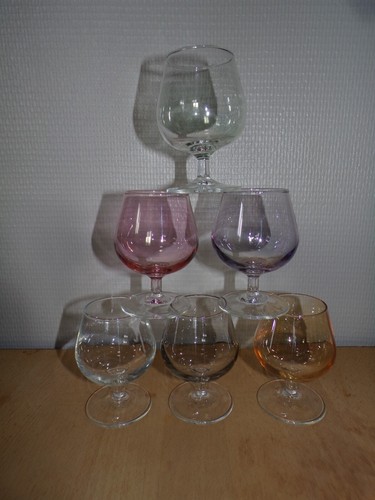 Verres colores cognac - 6,