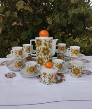 Schirnding Bavaria Porcelain Coffee Service, Vintage 1970s
