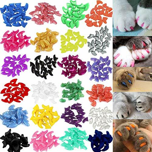 Victhy 140pcs cat nail caps - cat,