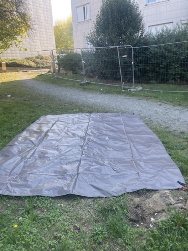 Tapis sol camping gris - gris, en