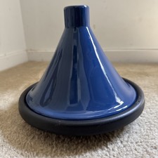 Le Creuset Tagine Cast Iron Ceramic Marseille Blue 2.5 Qt Tagine - New no Box