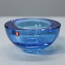 Bougeoir Iittala vintage modèle Ballo bleu design Annaleena Hakatie 1995