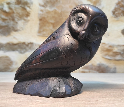 Sculpture chouette effraie - sculpture,