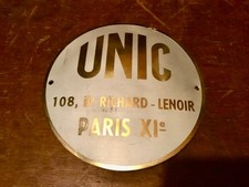 Plaque UNIC Richard Lenoir