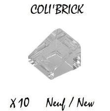 Lego 54200 - 10x Brique / Slope 30 1x1x2/3 - Trans Clear - 50746 35338 - NEUF