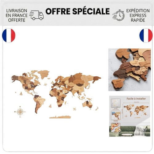 Creawoo carte monde - du, en