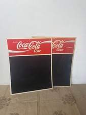 Lot de 2 ancienne plaque publicitaire coca cola avec tableau pour écrire vintage