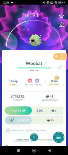 Woobat shiny xxs registred - shiny, or