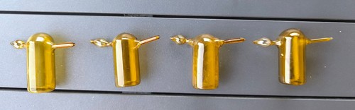 Lot vintage amber glass - 4,