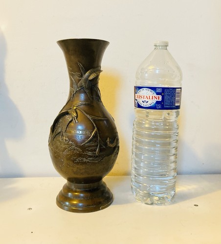 Vase bronze massif époque - en,