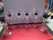 6 verres à digestif en cristal de bohême