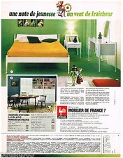 ADVERTISEMENT ADVERTISING 095 1967 FURNITURE DE FRANCE bedroom furniture
