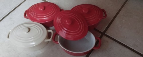 Lot mini cocottes ovales - cocottes,