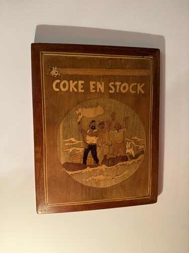 Tableau bois panneau tintin - tableau,