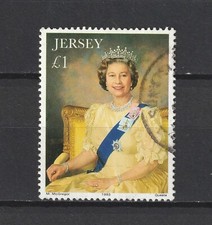 ILE DE JERSEY - N° Yvert 623 Timbre OBL Obliteré - Reine Elisabeth