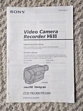 Sony CCD-TR2300/TR3300 Hi8 HandyCam Owner's Manual ONLY
