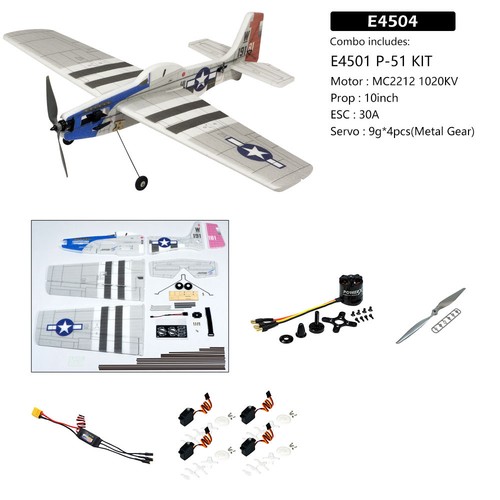 Mustang sport 1000mm - p-51, 3d