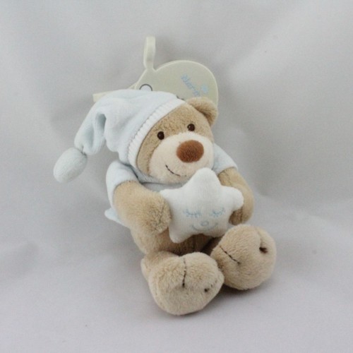 Doudou ours bleu ciel - , étoile
