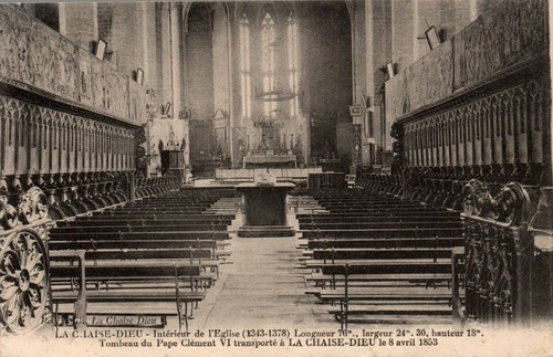 Cpa chaise dieu - chaise-dieu,