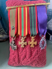 Barrette 4 medals Cross Combatant 39-45 Academic Palms Cross of Milan