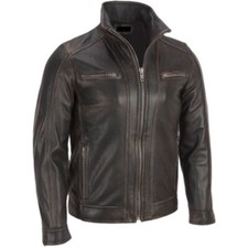 Blouson moto rétro homme cuir