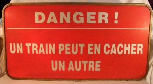 Panneau tôle sncf danger - sncf, un