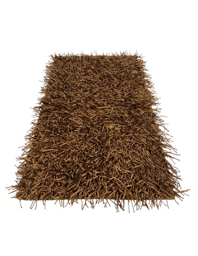 Tapis shaggy noisette moderne - noisette,