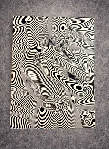 Tableau illusion optique noir