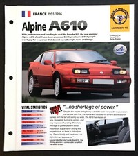 1992 ALPINE A610 COUPE UNIQUE