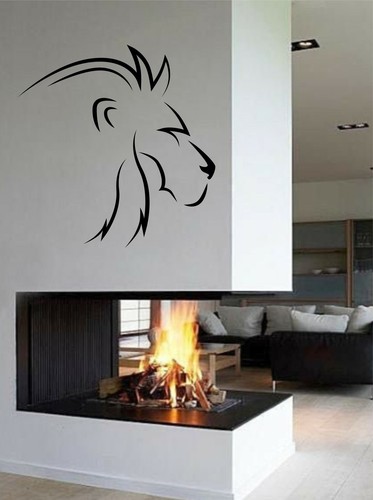 Autocollant mural lion roi - mural,