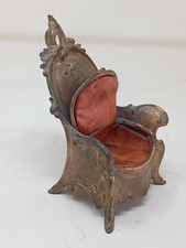 Miniature Gilded Bronze Jewelry Box Paris France from circa 1800