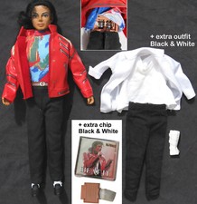 Michael Jackson Poupée Musicale BEAT IT BLACK WHITE Musical Singing Doll Figure