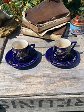 2 TASSES BLEUE EN FAIENCE