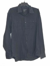 Parc 81 Men Size XXL Color Black Long Sleeve Button Up Dual Pockets Casual Shirt