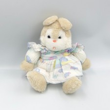 Ancienne peluche lapin beige