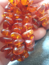 COLLIER D AMBRE ANCIEN AUTHENTIQUE LONGUEUR 66 CM ANCIENT AMBER NECKLACE DIAM 2