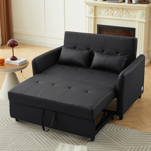 Black pu convertible - 51.57",