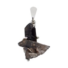 Smoky Quartz Crystal Pendant Necklace by Stones Desire