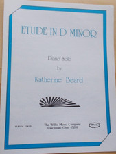 Katherine Beard Etude in D Minor Intermediate Level Piano Solo