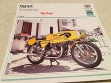 Carte moto Norton 750 Commando Racer 1970 collection Atlas motorbike UK