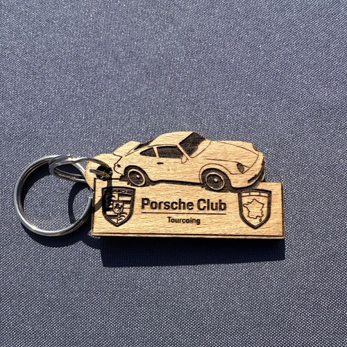 Porsche porte clés bois - porsche,