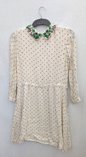 Essentiel Antwerp Dress Womens UK 12 Dot Romantic Beaded EU42 Mod Retro Feminine