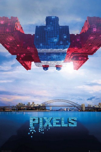 Pixels galaga affiche - -,