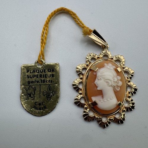 Pendentif camée plaque - pendentif,