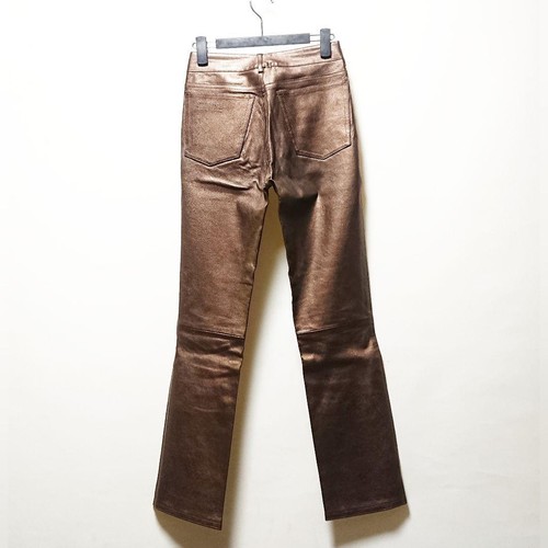 Pantalon cuir peau gothique
