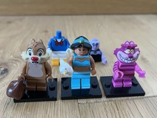 LOT LEGO PERSONNAGES - MINIFIG - DISNEY - JASMIN - CHAT CHESHIRE - TAC + CADEAUX