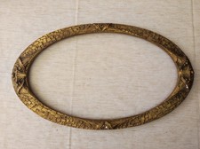 oval frame wand gold stucco art deco foliage 45 cm x 27 frame paintings