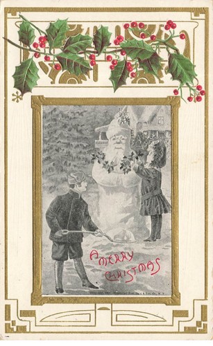 Carte gaufrée noël - noël, a